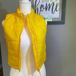 H&M Lightweight Puffer Vest Yellow Girls Size 5-6Y